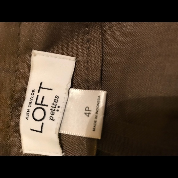 Ann Taylor Loft Brown linen jacket. Size 4P - Picture 5 of 5